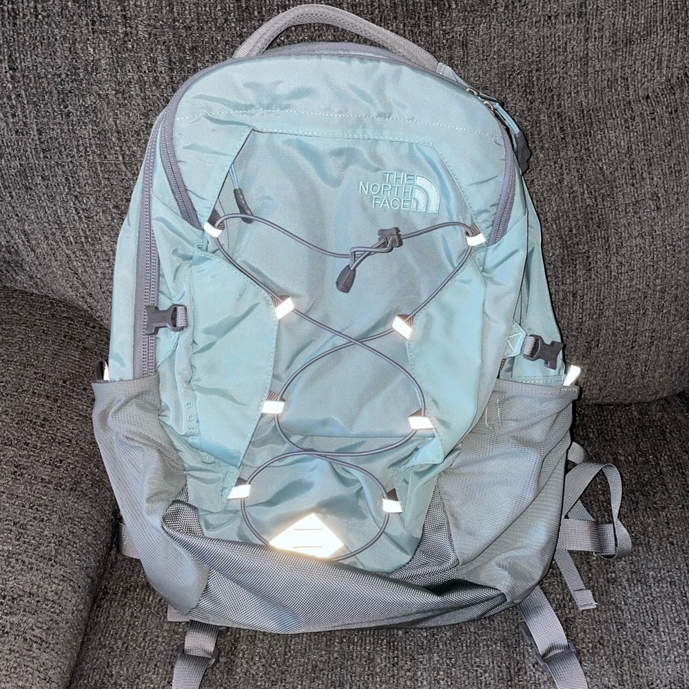 MINT BLUE NORTH FACE BACKPACK